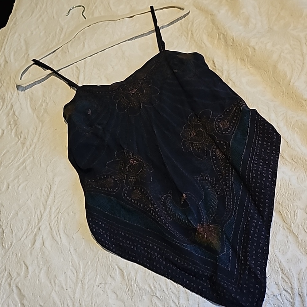 Farm rio 🦜 parrot asymmetrical tank top xs